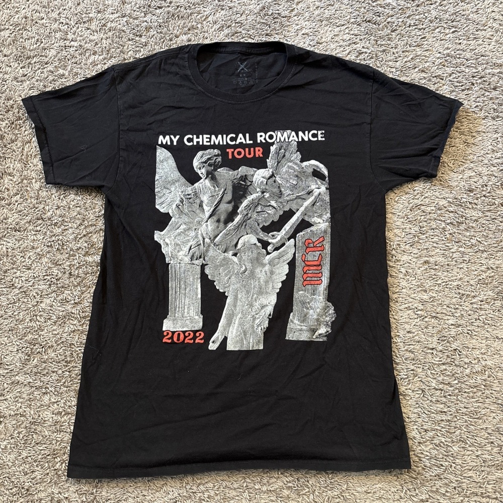 My Chemical Romance Men's 2022 Tour T Shirt Size M Black Short Sleeve Rock Punk